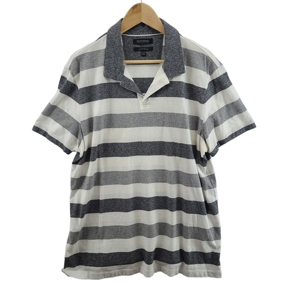 Banana Republic Luxury Touch Standard Fit Polo Shirt Gray Extra Large Men's - Picture 3 of 9